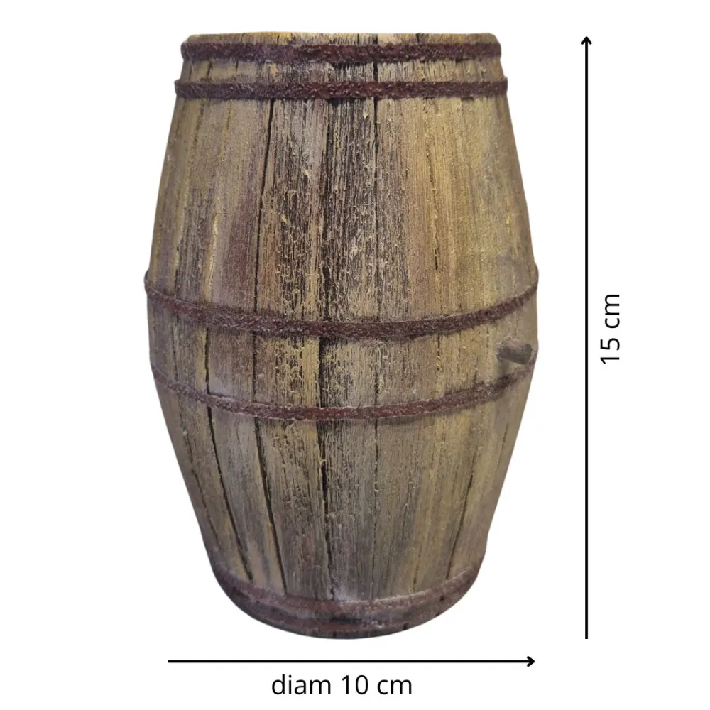 Miniature balsa wood barrel for 30 cm nativity figures