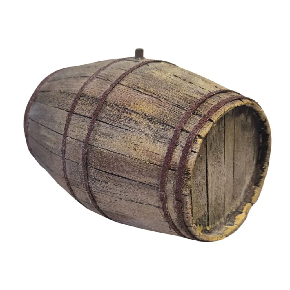 Miniature balsa wood barrel for 30 cm nativity figures