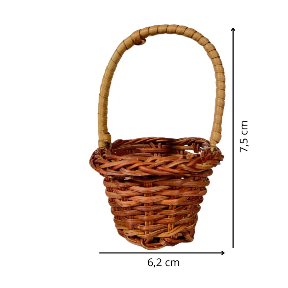 Cestino ovale con manico per statue da 25-30 cm