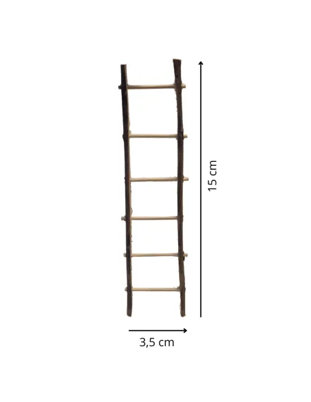 Scala contadina in legno per statue da 10 cm