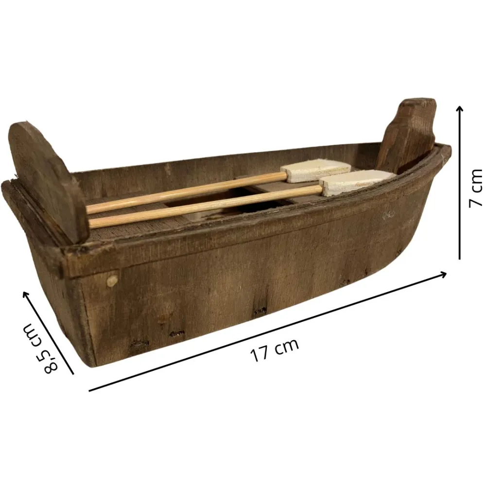 Wooden Boat with Oars for 10 cm Nativity Figures