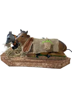 Set asino e bue "Quality" in movimento 30 cm 2