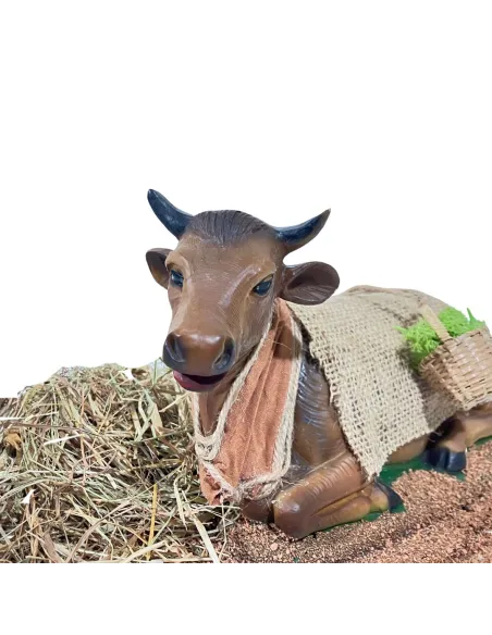 Set asino e bue "Quality" in movimento 30 cm