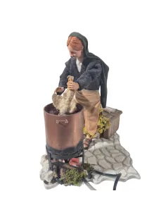 Donna che spenna il pollo popolare in movimento 30 cm 2