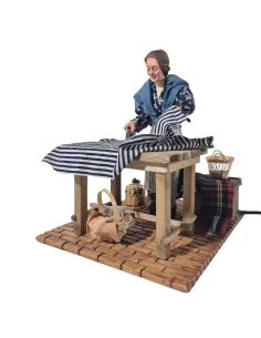 Animated "Lux" Woman Ironing with a Charcoal Iron - 30 cm 2