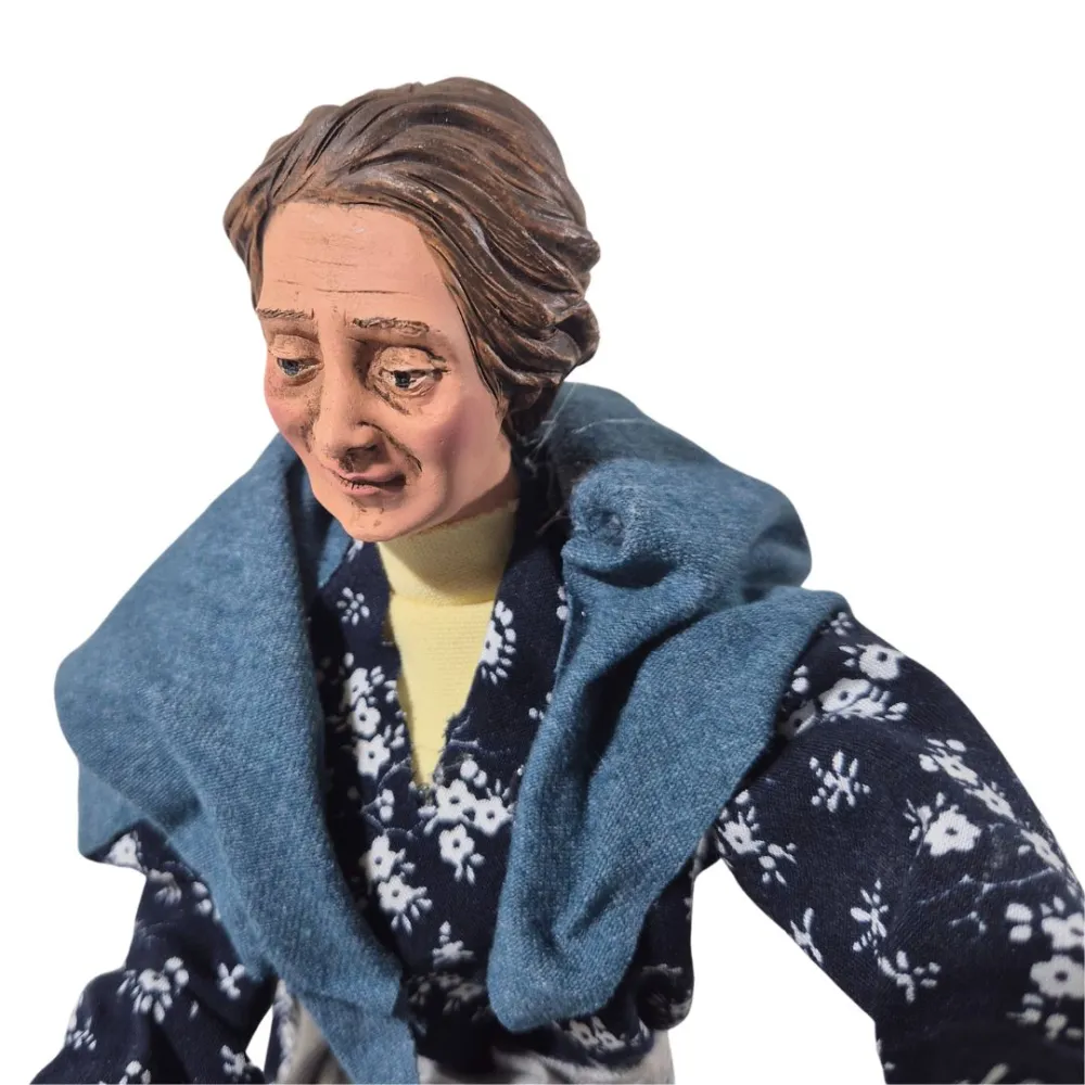 Animated "Lux" Woman Ironing with a Charcoal Iron - 30 cm