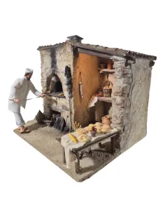 Animated "Lux" Traditional Baker with Real Smoke Effect - 30 cm