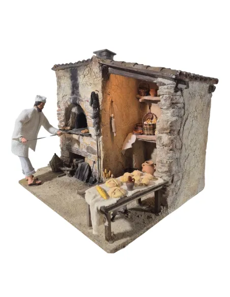 Animated "Lux" Traditional Baker with Real Smoke Effect - 30 cm