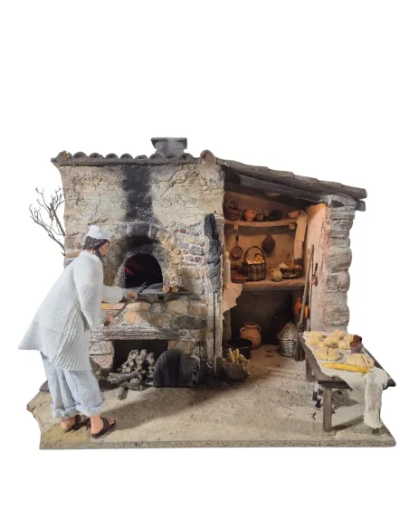 Animated "Lux" Traditional Baker with Real Smoke Effect - 30 cm