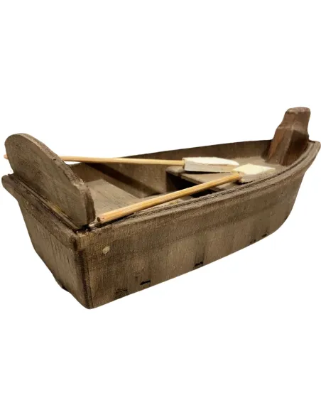 Wooden Boat with Oars for 10 cm Nativity Figures