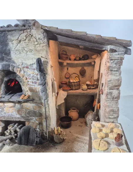 Animated "Lux" Traditional Baker with Real Smoke Effect - 30 cm