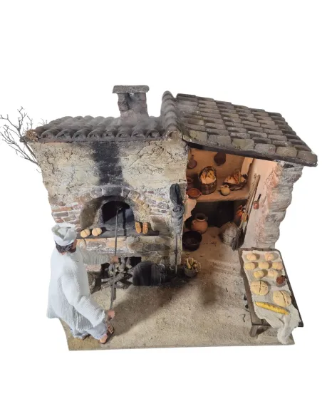 Animated "Lux" Traditional Baker with Real Smoke Effect - 30 cm