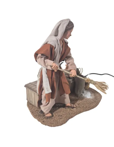 Donna con topo palestinese in movimento 30 cm