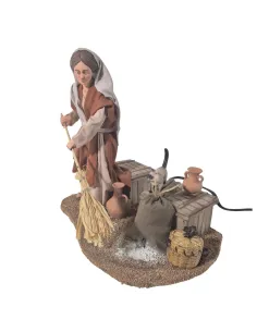 Donna con topo palestinese in movimento 30 cm