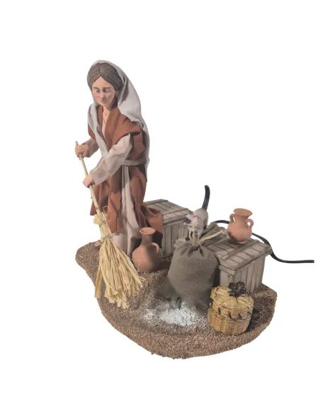 Donna con topo palestinese in movimento 30 cm