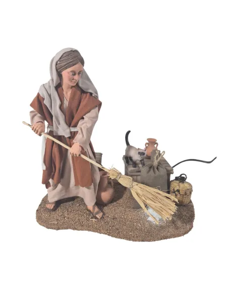 Donna con topo palestinese in movimento 30 cm