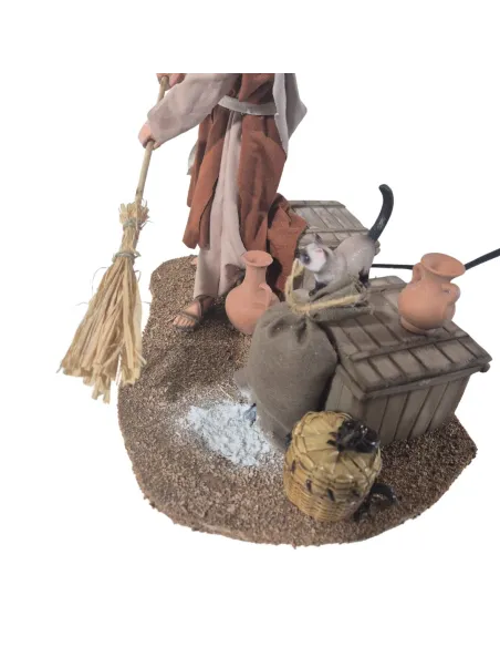 Donna con topo palestinese in movimento 30 cm