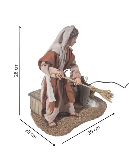 Donna con topo palestinese in movimento 30 cm