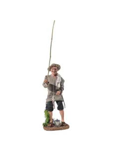 Animated Traditional Standing Fisherman - 30 cm 2
