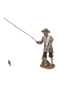 Animated Traditional Standing Fisherman - 30 cm
