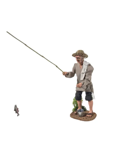 Animated Traditional Standing Fisherman - 30 cm