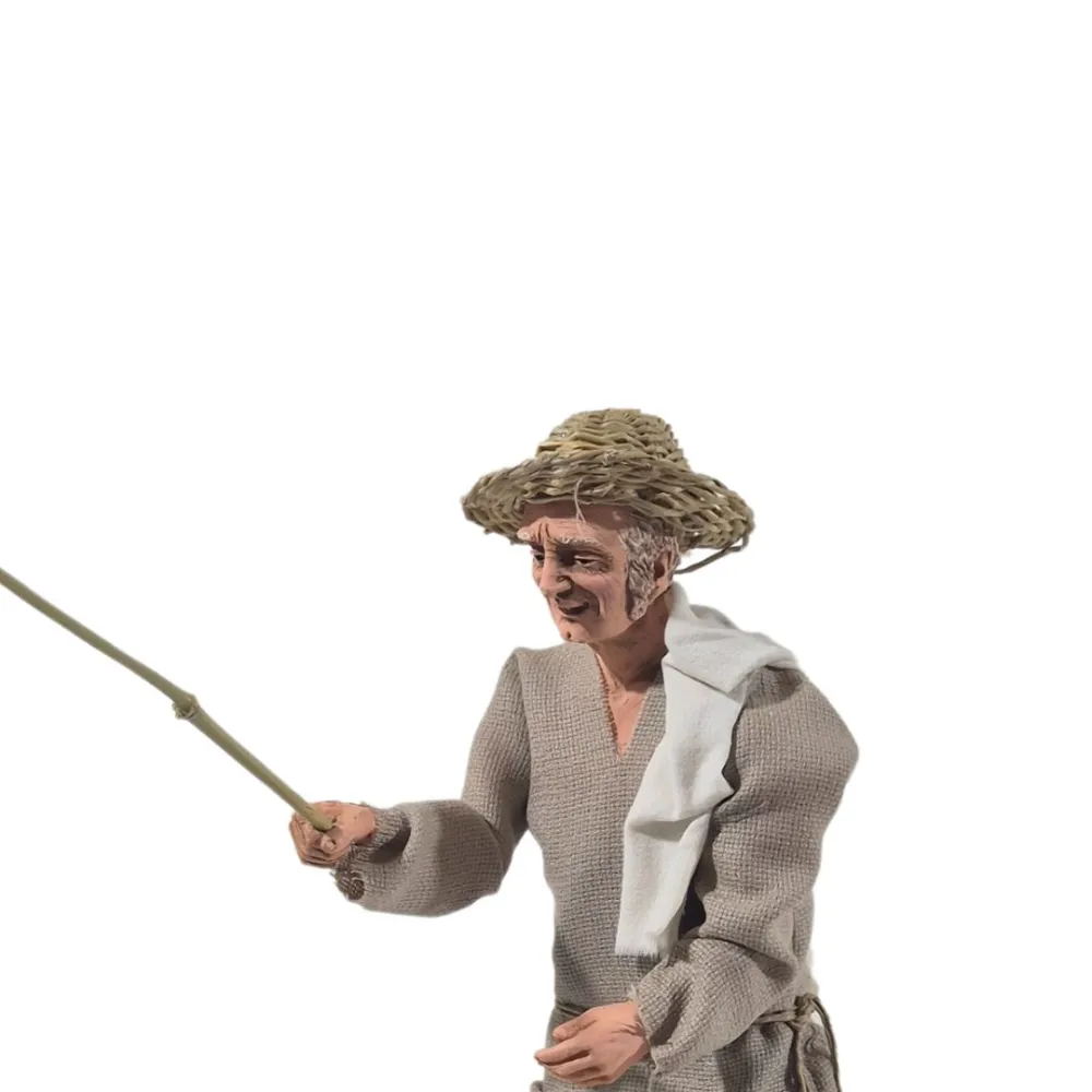 Animated Traditional Standing Fisherman - 30 cm