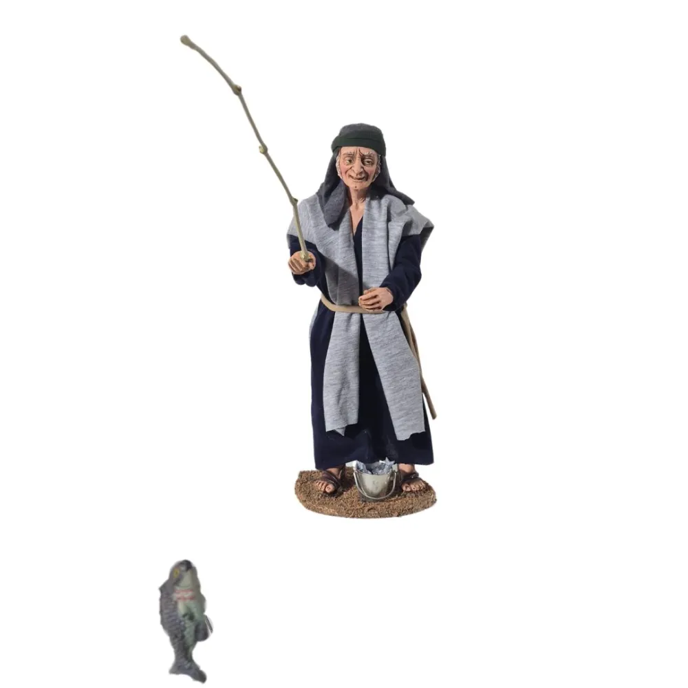 Animated Palestinian Standing Fisherman - 30 cm