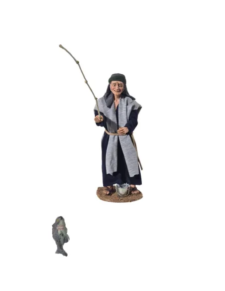 Animated Palestinian Standing Fisherman - 30 cm