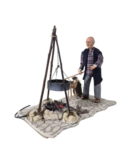 Animated Chestnut Roaster with Fire - 30 cm