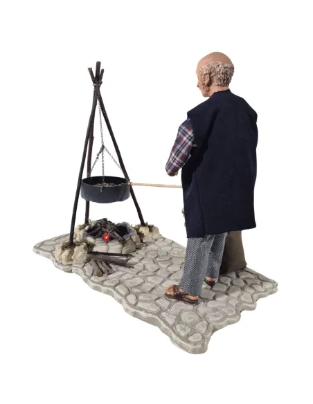 Animated Chestnut Roaster with Fire - 30 cm