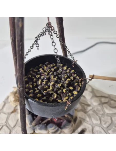 Animated Chestnut Roaster with Fire - 30 cm