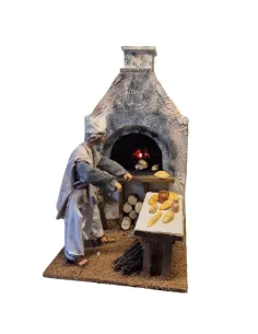 Animated Traditional Baker with Real Smoke Effect - 30 cm 2