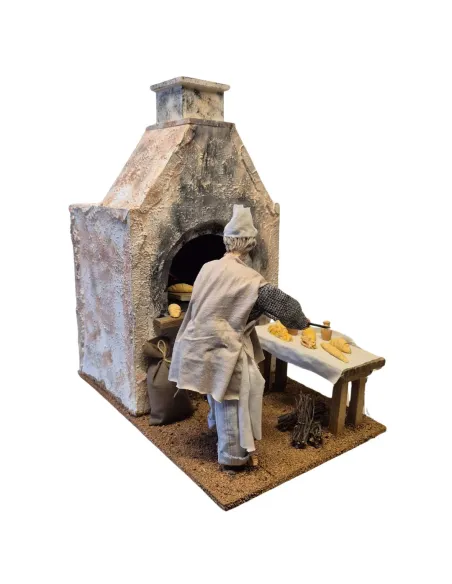 Animated Traditional Baker with Real Smoke Effect - 30 cm