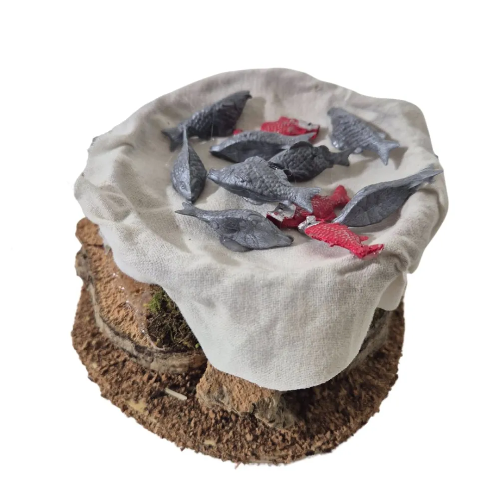 Animated Basket of Fish for 30 cm Nativity Figures