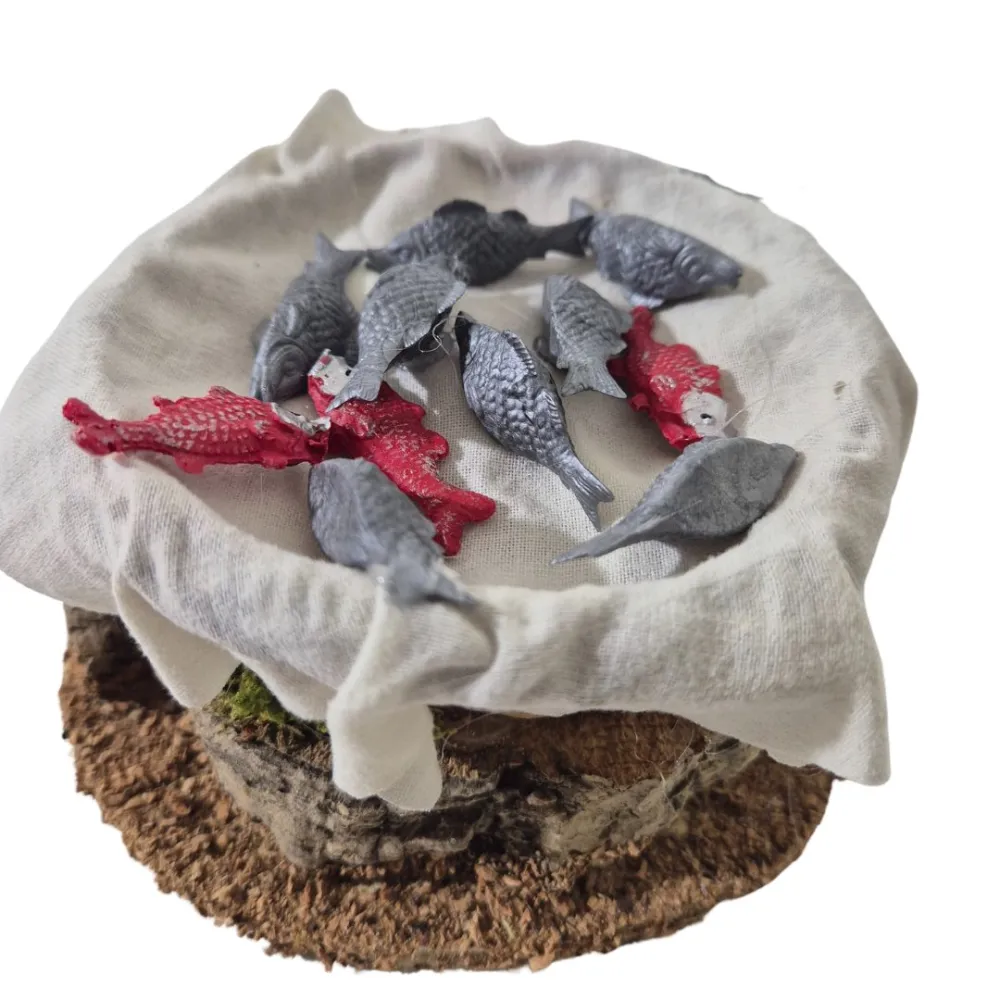 Animated Basket of Fish for 30 cm Nativity Figures