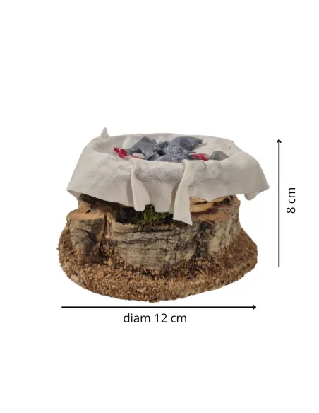 Cesto con pesci in movimento per statue da 30 cm