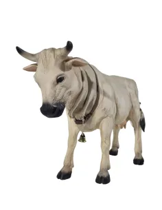 Mucca bianca con coda in movimento per statue da 30 cm 2