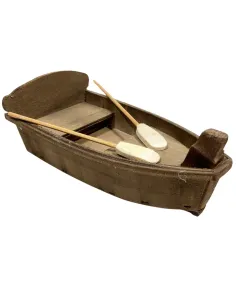 Wooden Boat with Oars for 10 cm Nativity Figures