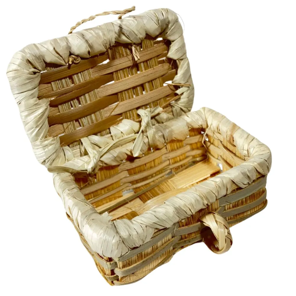 Wicker Storage Chest for 20–25 cm Nativity Figures