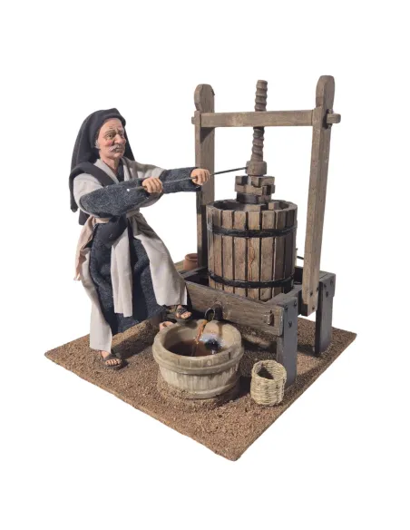 Animated Palestinian Grape Press Worker - 30 cm