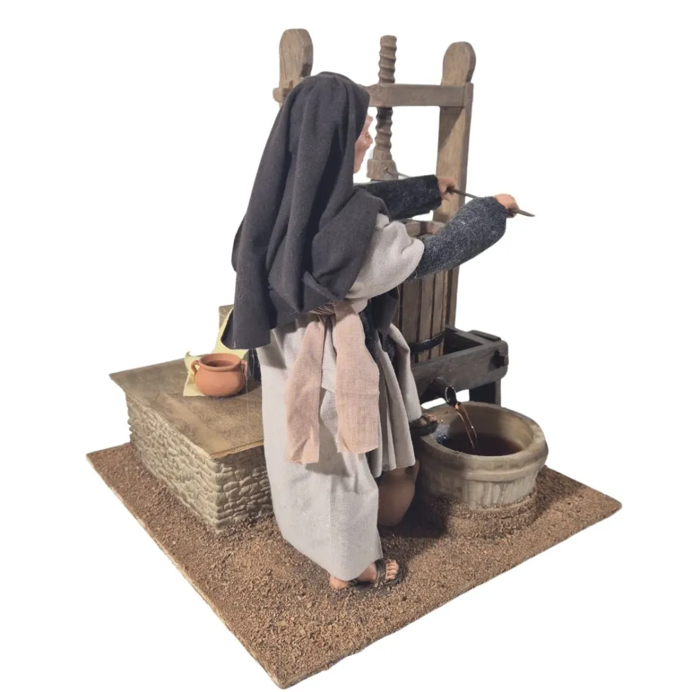 Animated Palestinian Grape Press Worker - 30 cm