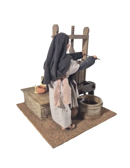 Animated Palestinian Grape Press Worker - 30 cm