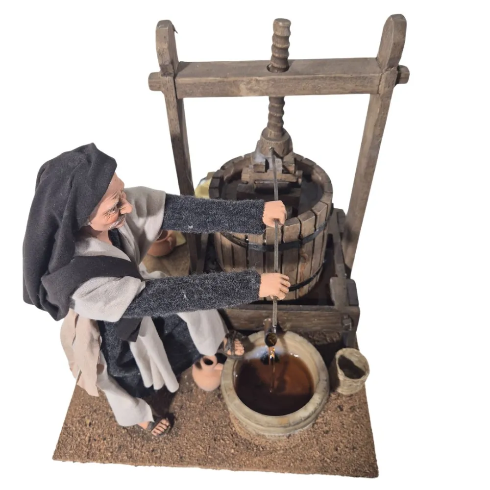 Animated Palestinian Grape Press Worker - 30 cm