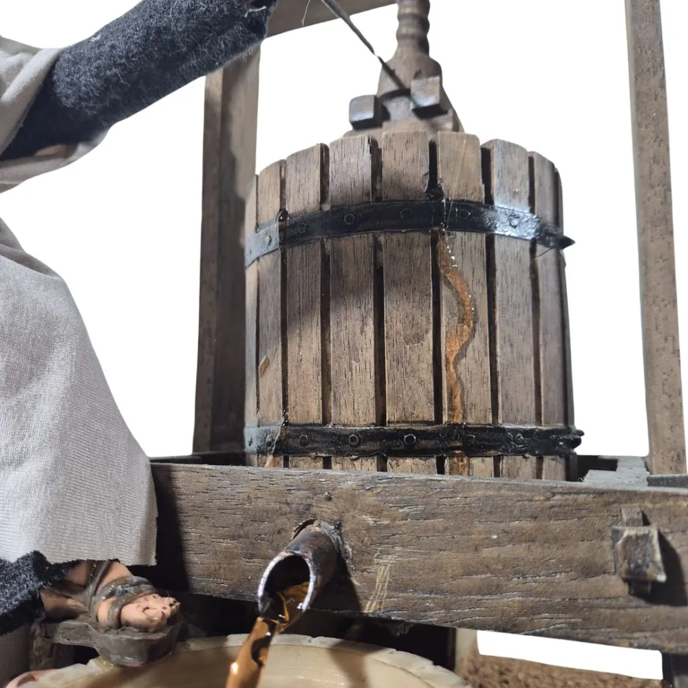Animated Palestinian Grape Press Worker - 30 cm