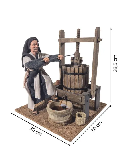 Animated Palestinian Grape Press Worker - 30 cm