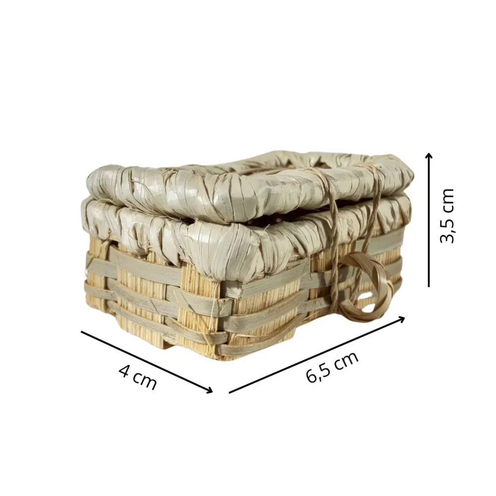 Wicker Storage Chest for 20–25 cm Nativity Figures