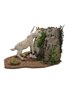 Capra bruca su greppo in movimento per statue da 30 cm