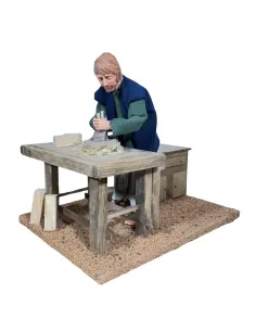 Falegname popolare che pialla in movimento 30 cm