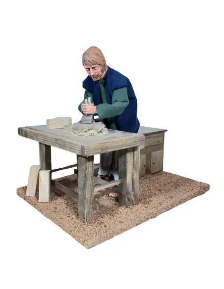 Falegname popolare che pialla in movimento 30 cm