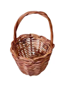 Cesto scuro in vimini con manico per statue da 20-25 cm 2